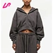 Upgrade your style with our cropped zip up hoodie. Made from soft, comfortable materials, it's perfect for year-round wear. Shop now!